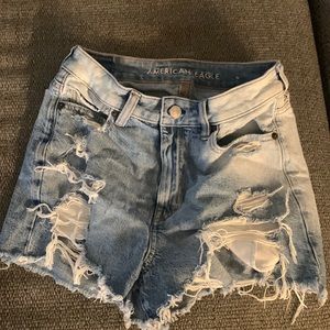 American Eagle high rise Jean shorts.